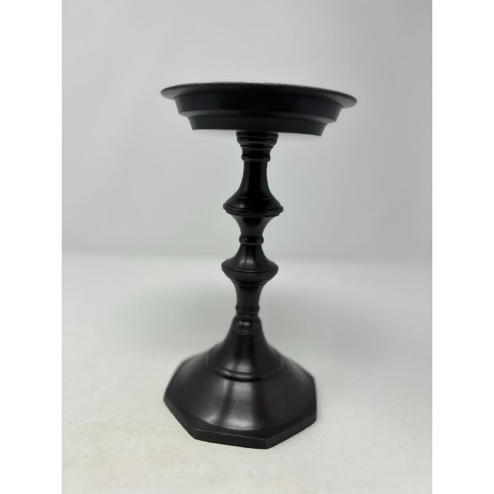 Brown‎ Metal Candleholder 9" Tall